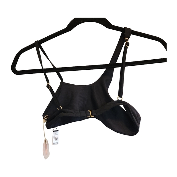 B Swim Black Out Gemma One Shoulder Bikini Top Size Small New With Tags - Picture 5 of 6